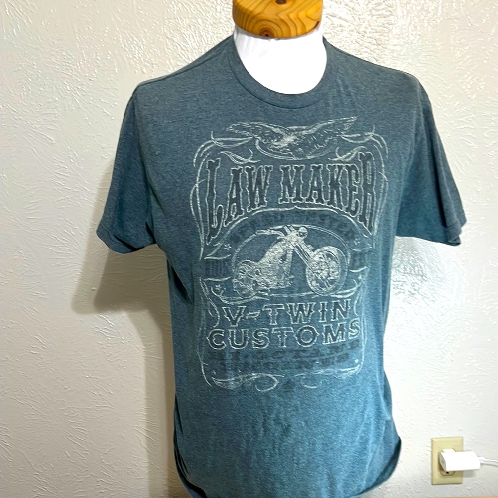 Helix wall maker, the twin engine, custom motorcycle T-shirt men’s